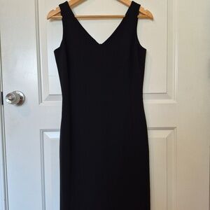 New! Jones New York Collection V-Neck Sheath Dress, Black, Size 4